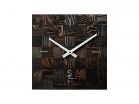 Часы настенные SLT 5195 CHESS BLACK WOOD в Горном - gornyj.mebel-nsk.ru | фото