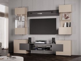Гостиная Фэнтези (кашемир/графит) в Горном - gornyj.mebel-nsk.ru | фото