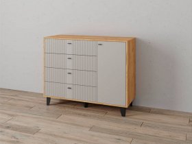 Комод «Катрин-13» (дуб крафт золотой/сантьяго софт) в Горном - gornyj.mebel-nsk.ru | фото