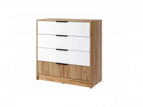 Комод КМ-001 Ивис (дуб крафт золотой/белый) в Горном - gornyj.mebel-nsk.ru | фото