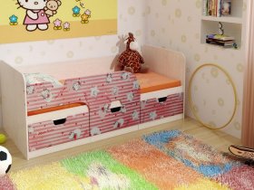 Кровать детская с ящиками 1,86 Минима Hello Kitty в Горном - gornyj.mebel-nsk.ru | фото