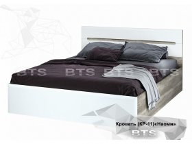Кровать двуспальная 1,6 м  Наоми КР-11 в Горном - gornyj.mebel-nsk.ru | фото