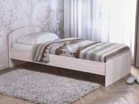 Кровать односпальная 80 с низкой спинкой (ясень шимо светлый) в Горном - gornyj.mebel-nsk.ru | фото