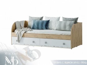 Кровать с ящиками Тренд КР-01 в Горном - gornyj.mebel-nsk.ru | фото