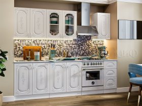 Кухонный гарнитур Лиза-2 (белый) в Горном - gornyj.mebel-nsk.ru | фото