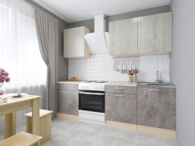 Модульная кухня Йота (пикард/цемент) в Горном - gornyj.mebel-nsk.ru | фото