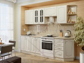 Модульная кухня Классика-1 (дуб молочный) в Горном - gornyj.mebel-nsk.ru | фото