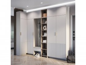 Модульная прихожая Пандора (кашемир/MF03) в Горном - gornyj.mebel-nsk.ru | фото