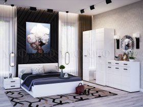 Модульная спальня Нэнси NEW в Горном - gornyj.mebel-nsk.ru | фото