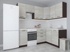 Модульная угловая кухня 1,4м*2,1м Лада (пикард) в Горном - gornyj.mebel-nsk.ru | фото