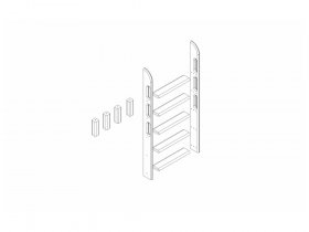 Пакет №10 Прямая лестница и опоры для двухъярусной кровати Соня в Горном - gornyj.mebel-nsk.ru | фото