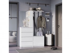 Прихожая Симпл ПР-04 (белый) в Горном - gornyj.mebel-nsk.ru | фото