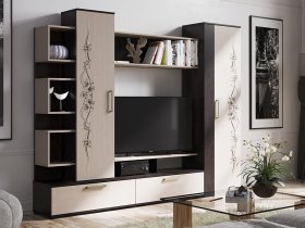 Стенка «Дакота» (венге/дуб молочный) в Горном - gornyj.mebel-nsk.ru | фото