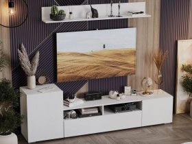 Стенка «Сильвия» (белый ясень) в Горном - gornyj.mebel-nsk.ru | фото