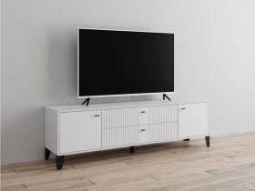 Тумба под ТВ Парус-10 (белый/белый снег) в Горном - gornyj.mebel-nsk.ru | фото
