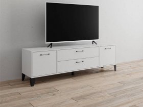 Тумба под ТВ Парус-13 (белый) в Горном - gornyj.mebel-nsk.ru | фото